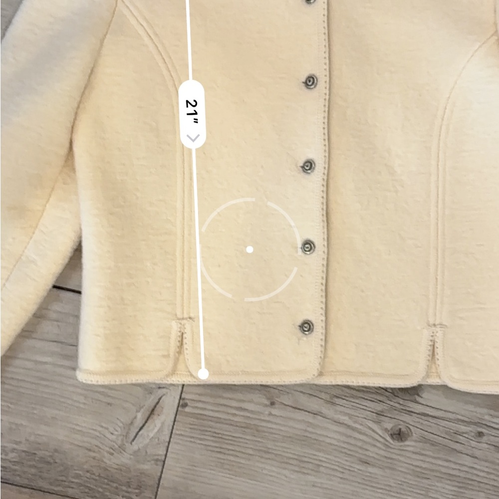 Vintage 100 Wool Cream Deans of Scotland Jacket Size Medium - Picture 8 of 9